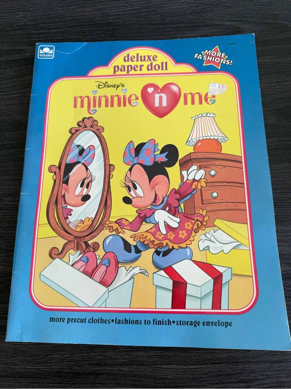 Disney’s Minnie N Me 1990’s Golden Paper Dolls New